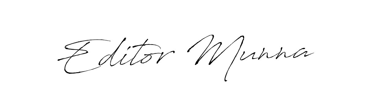 How to Draw Editor Munna signature style? Antro_Vectra is a latest design signature styles for name Editor Munna. Editor Munna signature style 6 images and pictures png
