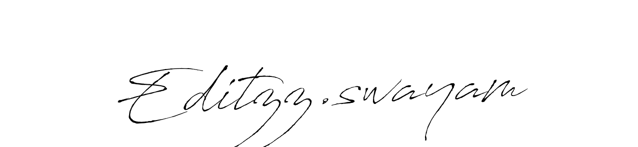 Use a signature maker to create a handwritten signature online. With this signature software, you can design (Antro_Vectra) your own signature for name Editzz.swayam. Editzz.swayam signature style 6 images and pictures png