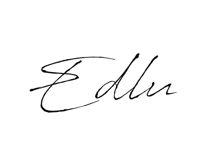 How to Draw Edlu signature style? Antro_Vectra is a latest design signature styles for name Edlu. Edlu signature style 6 images and pictures png