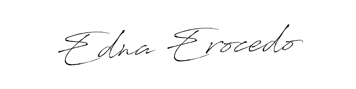 Antro_Vectra is a professional signature style that is perfect for those who want to add a touch of class to their signature. It is also a great choice for those who want to make their signature more unique. Get Edna Erocedo name to fancy signature for free. Edna Erocedo signature style 6 images and pictures png