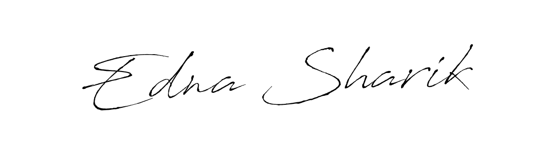 You should practise on your own different ways (Antro_Vectra) to write your name (Edna Sharik) in signature. don't let someone else do it for you. Edna Sharik signature style 6 images and pictures png
