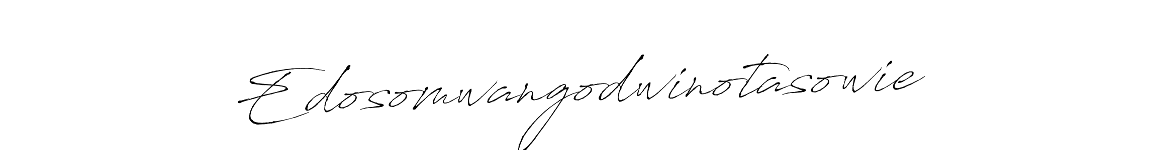 How to make Edosomwangodwinotasowie name signature. Use Antro_Vectra style for creating short signs online. This is the latest handwritten sign. Edosomwangodwinotasowie signature style 6 images and pictures png