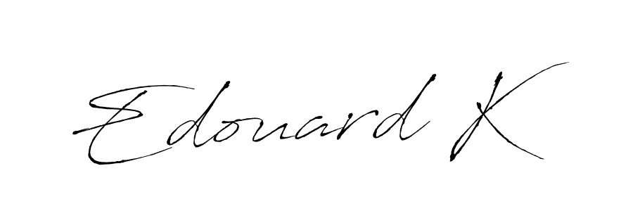 How to make Edouard K signature? Antro_Vectra is a professional autograph style. Create handwritten signature for Edouard K name. Edouard K signature style 6 images and pictures png