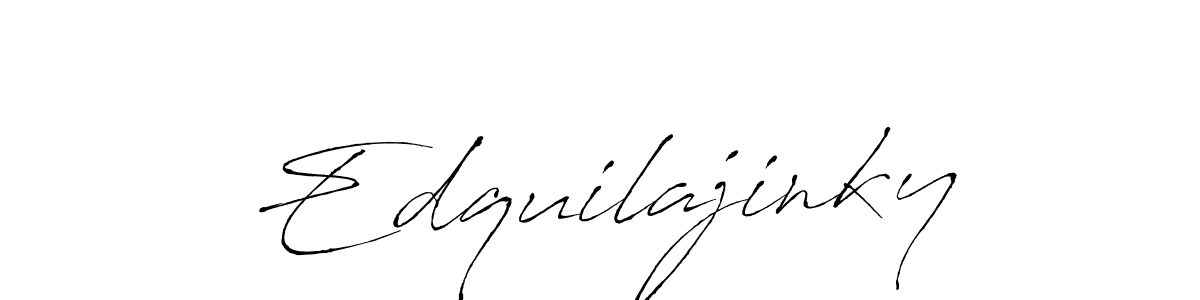 The best way (Antro_Vectra) to make a short signature is to pick only two or three words in your name. The name Edquilajinky include a total of six letters. For converting this name. Edquilajinky signature style 6 images and pictures png