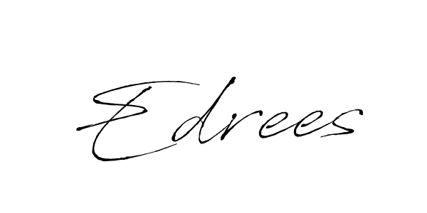 Use a signature maker to create a handwritten signature online. With this signature software, you can design (Antro_Vectra) your own signature for name Edrees. Edrees signature style 6 images and pictures png