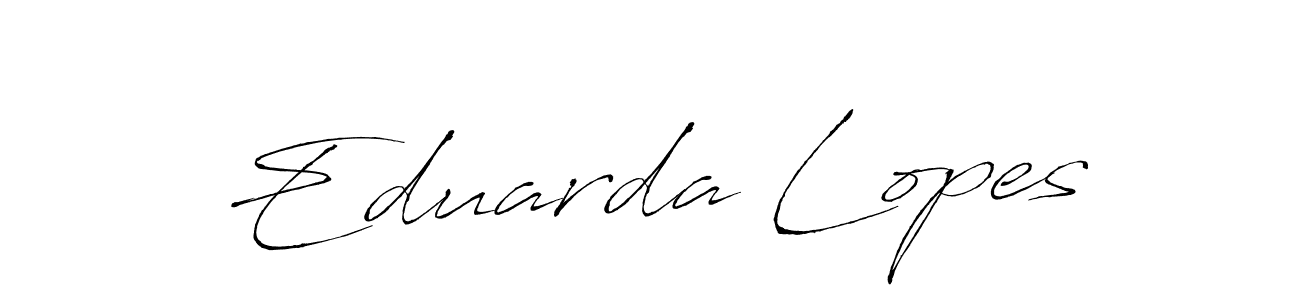 The best way (Antro_Vectra) to make a short signature is to pick only two or three words in your name. The name Eduarda Lopes include a total of six letters. For converting this name. Eduarda Lopes signature style 6 images and pictures png