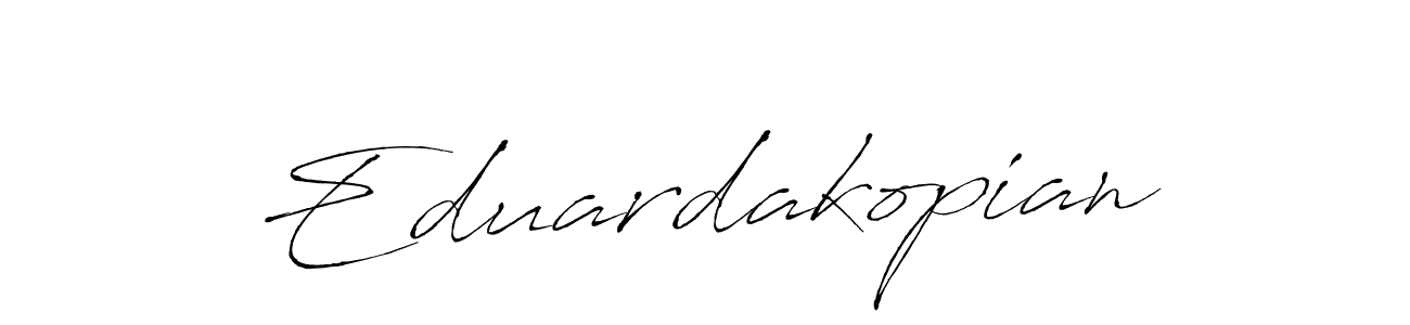 Design your own signature with our free online signature maker. With this signature software, you can create a handwritten (Antro_Vectra) signature for name Eduardakopian. Eduardakopian signature style 6 images and pictures png