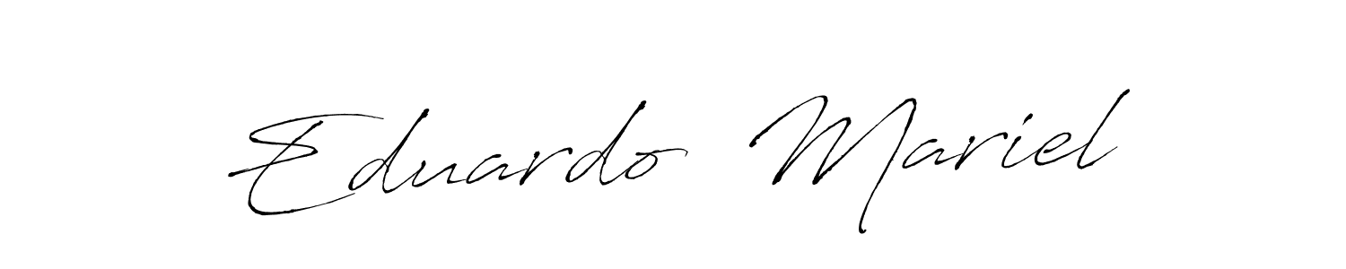 Also You can easily find your signature by using the search form. We will create Eduardo  Mariel name handwritten signature images for you free of cost using Antro_Vectra sign style. Eduardo  Mariel signature style 6 images and pictures png