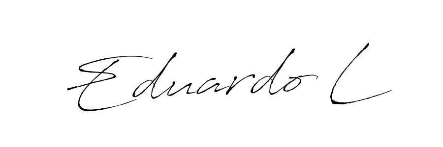 Also we have Eduardo L name is the best signature style. Create professional handwritten signature collection using Antro_Vectra autograph style. Eduardo L signature style 6 images and pictures png