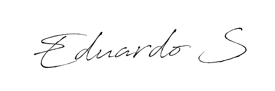 Make a beautiful signature design for name Eduardo S. With this signature (Antro_Vectra) style, you can create a handwritten signature for free. Eduardo S signature style 6 images and pictures png