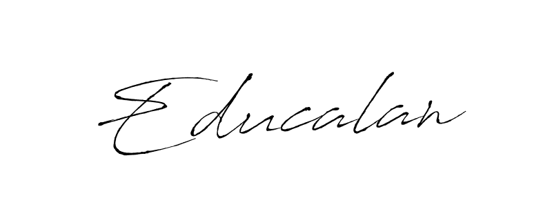 How to make Educalan name signature. Use Antro_Vectra style for creating short signs online. This is the latest handwritten sign. Educalan signature style 6 images and pictures png