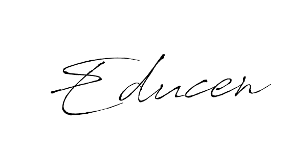 Make a beautiful signature design for name Educen. With this signature (Antro_Vectra) style, you can create a handwritten signature for free. Educen signature style 6 images and pictures png