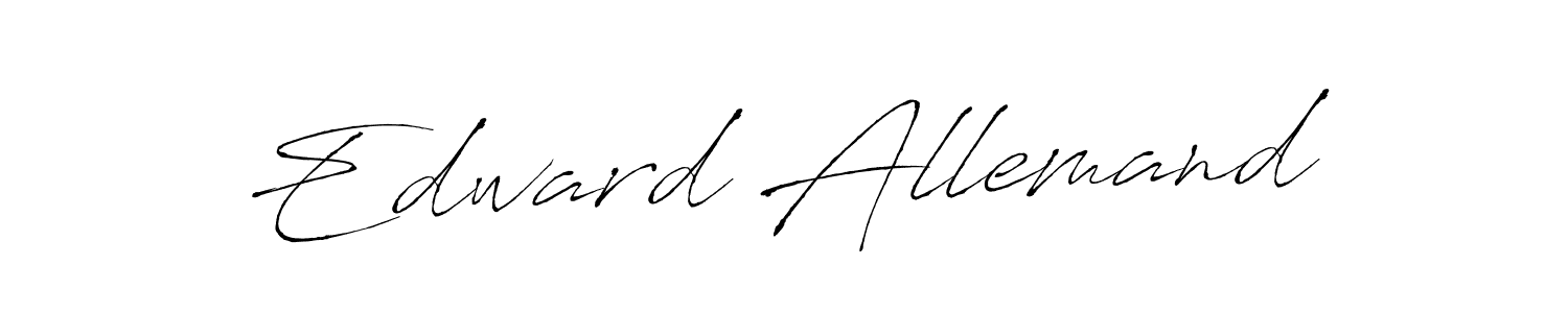 Design your own signature with our free online signature maker. With this signature software, you can create a handwritten (Antro_Vectra) signature for name Edward Allemand. Edward Allemand signature style 6 images and pictures png