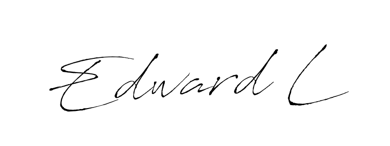 Design your own signature with our free online signature maker. With this signature software, you can create a handwritten (Antro_Vectra) signature for name Edward L. Edward L signature style 6 images and pictures png