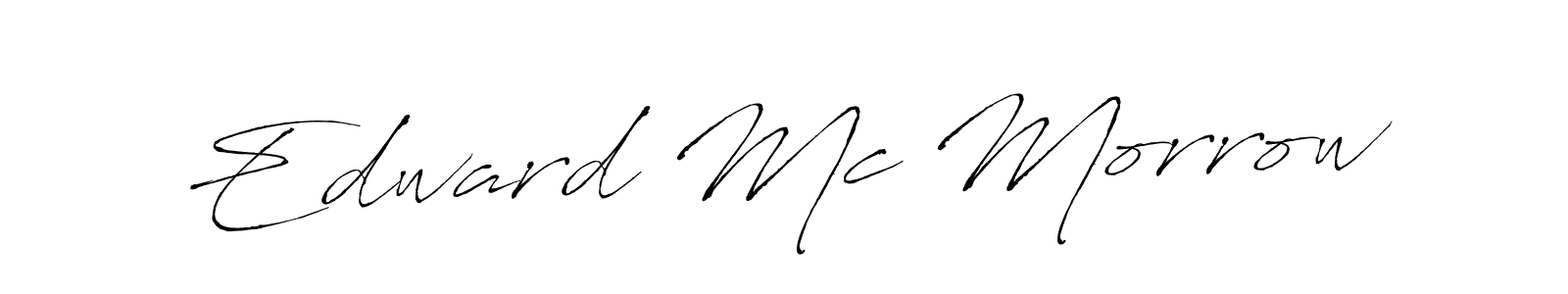 How to make Edward Mc Morrow name signature. Use Antro_Vectra style for creating short signs online. This is the latest handwritten sign. Edward Mc Morrow signature style 6 images and pictures png