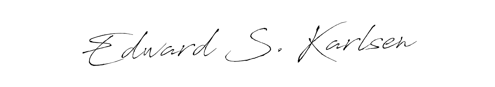 Also we have Edward S. Karlsen name is the best signature style. Create professional handwritten signature collection using Antro_Vectra autograph style. Edward S. Karlsen signature style 6 images and pictures png