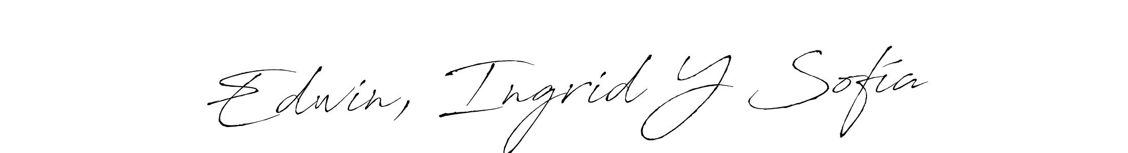 Edwin, Ingrid Y Sofía stylish signature style. Best Handwritten Sign (Antro_Vectra) for my name. Handwritten Signature Collection Ideas for my name Edwin, Ingrid Y Sofía. Edwin, Ingrid Y Sofía signature style 6 images and pictures png