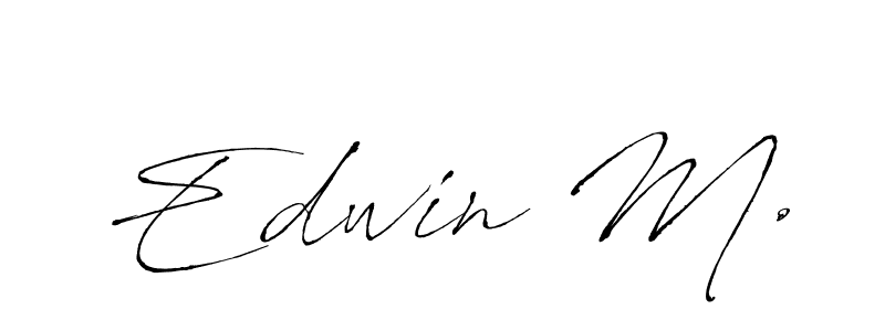 The best way (Antro_Vectra) to make a short signature is to pick only two or three words in your name. The name Edwin M. include a total of six letters. For converting this name. Edwin M. signature style 6 images and pictures png