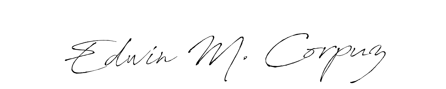 Make a short Edwin M. Corpuz signature style. Manage your documents anywhere anytime using Antro_Vectra. Create and add eSignatures, submit forms, share and send files easily. Edwin M. Corpuz signature style 6 images and pictures png