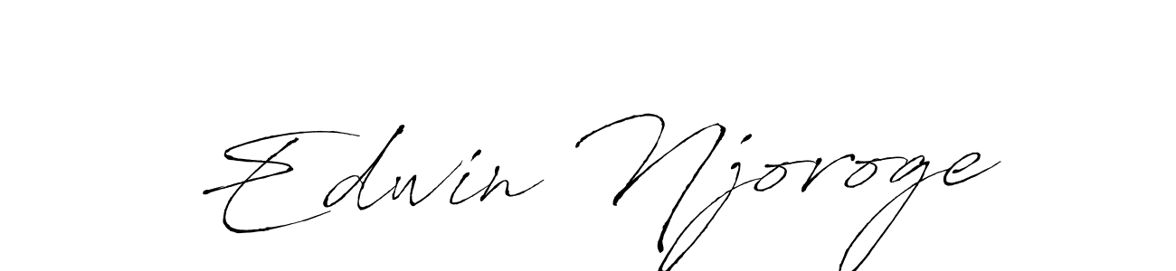 How to make Edwin Njoroge name signature. Use Antro_Vectra style for creating short signs online. This is the latest handwritten sign. Edwin Njoroge signature style 6 images and pictures png