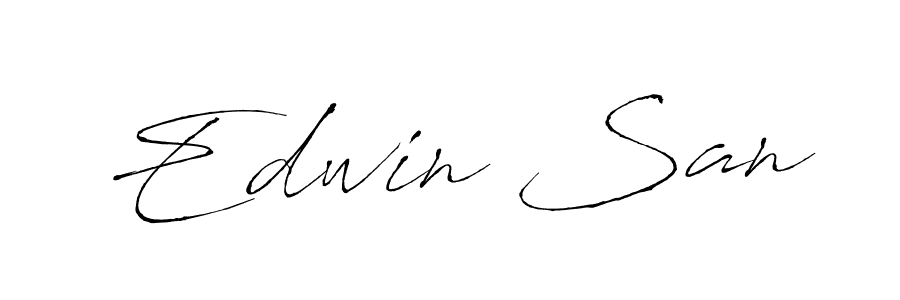 if you are searching for the best signature style for your name Edwin San. so please give up your signature search. here we have designed multiple signature styles  using Antro_Vectra. Edwin San signature style 6 images and pictures png