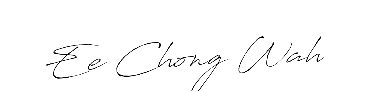 How to make Ee Chong Wah name signature. Use Antro_Vectra style for creating short signs online. This is the latest handwritten sign. Ee Chong Wah signature style 6 images and pictures png