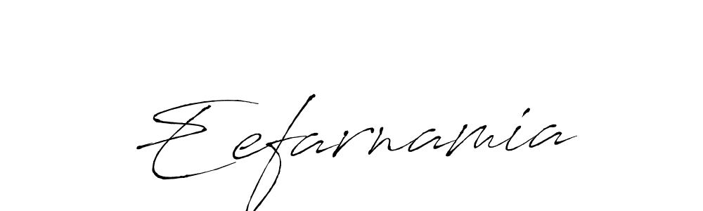 Make a beautiful signature design for name Eefarnamia. With this signature (Antro_Vectra) style, you can create a handwritten signature for free. Eefarnamia signature style 6 images and pictures png