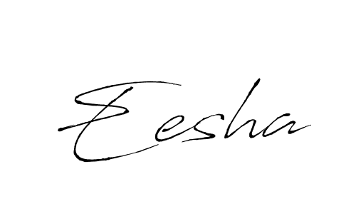 Use a signature maker to create a handwritten signature online. With this signature software, you can design (Antro_Vectra) your own signature for name Eesha. Eesha signature style 6 images and pictures png