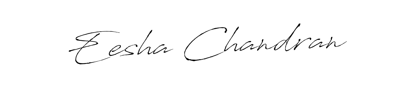 The best way (Antro_Vectra) to make a short signature is to pick only two or three words in your name. The name Eesha Chandran include a total of six letters. For converting this name. Eesha Chandran signature style 6 images and pictures png