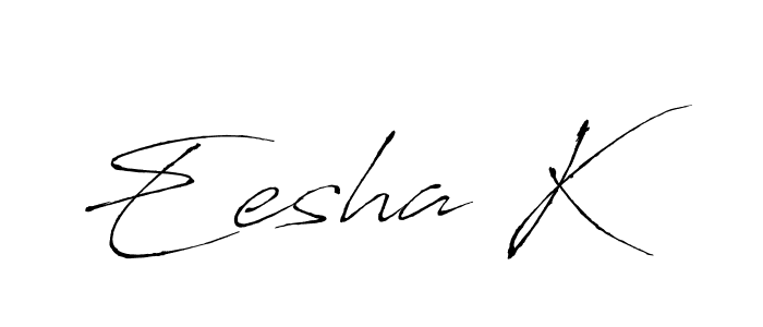 Make a beautiful signature design for name Eesha K. Use this online signature maker to create a handwritten signature for free. Eesha K signature style 6 images and pictures png