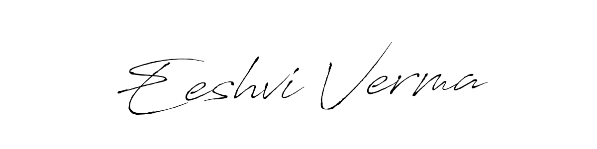 Design your own signature with our free online signature maker. With this signature software, you can create a handwritten (Antro_Vectra) signature for name Eeshvi Verma. Eeshvi Verma signature style 6 images and pictures png