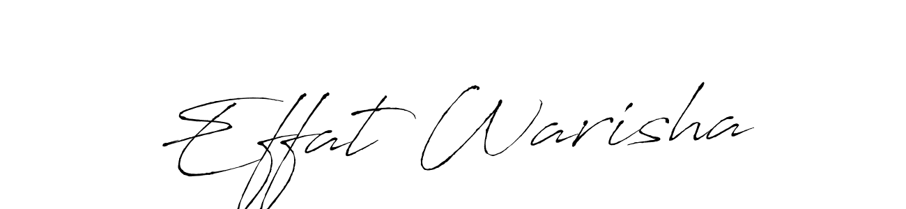 The best way (Antro_Vectra) to make a short signature is to pick only two or three words in your name. The name Effat Warisha include a total of six letters. For converting this name. Effat Warisha signature style 6 images and pictures png