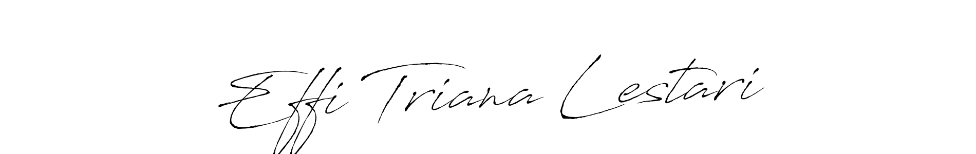 Design your own signature with our free online signature maker. With this signature software, you can create a handwritten (Antro_Vectra) signature for name Effi Triana Lestari. Effi Triana Lestari signature style 6 images and pictures png