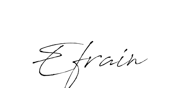 Design your own signature with our free online signature maker. With this signature software, you can create a handwritten (Antro_Vectra) signature for name Efrain. Efrain signature style 6 images and pictures png