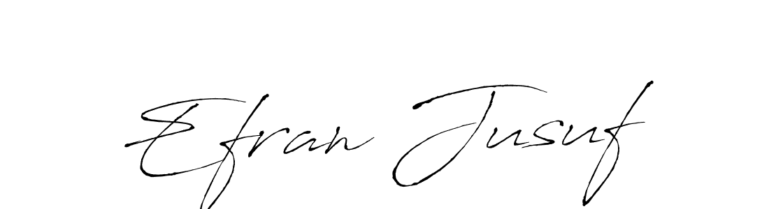 Make a beautiful signature design for name Efran Jusuf. With this signature (Antro_Vectra) style, you can create a handwritten signature for free. Efran Jusuf signature style 6 images and pictures png