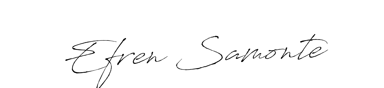 Use a signature maker to create a handwritten signature online. With this signature software, you can design (Antro_Vectra) your own signature for name Efren Samonte. Efren Samonte signature style 6 images and pictures png