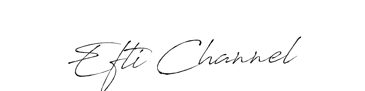 How to make Efti Channel name signature. Use Antro_Vectra style for creating short signs online. This is the latest handwritten sign. Efti Channel signature style 6 images and pictures png