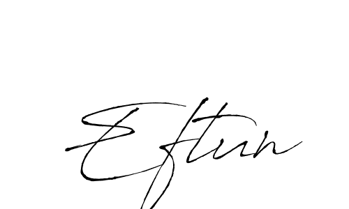 How to make Eftun name signature. Use Antro_Vectra style for creating short signs online. This is the latest handwritten sign. Eftun signature style 6 images and pictures png