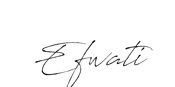 Use a signature maker to create a handwritten signature online. With this signature software, you can design (Antro_Vectra) your own signature for name Efwati. Efwati signature style 6 images and pictures png