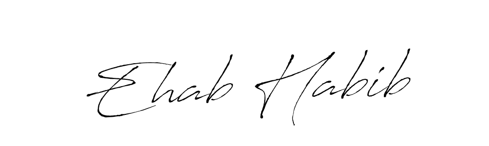 Use a signature maker to create a handwritten signature online. With this signature software, you can design (Antro_Vectra) your own signature for name Ehab Habib. Ehab Habib signature style 6 images and pictures png