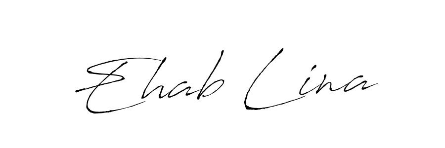 Ehab Lina stylish signature style. Best Handwritten Sign (Antro_Vectra) for my name. Handwritten Signature Collection Ideas for my name Ehab Lina. Ehab Lina signature style 6 images and pictures png