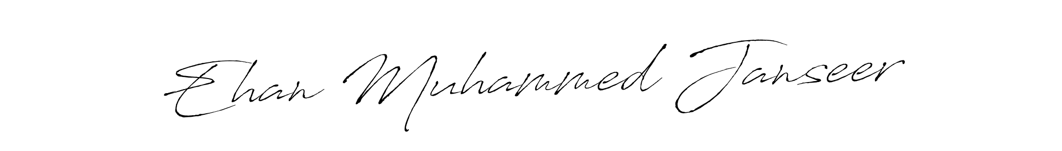 How to make Ehan Muhammed Janseer name signature. Use Antro_Vectra style for creating short signs online. This is the latest handwritten sign. Ehan Muhammed Janseer signature style 6 images and pictures png