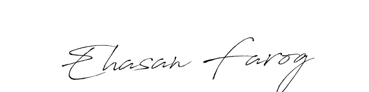 This is the best signature style for the Ehasan Farog name. Also you like these signature font (Antro_Vectra). Mix name signature. Ehasan Farog signature style 6 images and pictures png