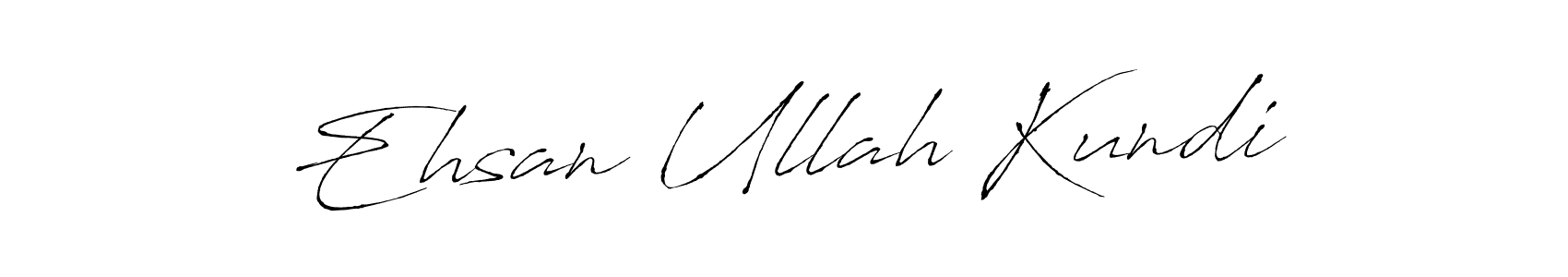 Antro_Vectra is a professional signature style that is perfect for those who want to add a touch of class to their signature. It is also a great choice for those who want to make their signature more unique. Get Ehsan Ullah Kundi name to fancy signature for free. Ehsan Ullah Kundi signature style 6 images and pictures png