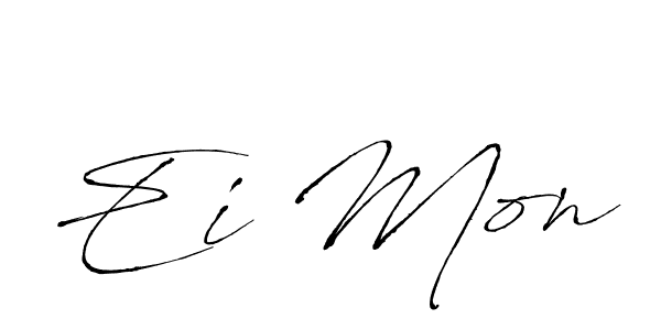 Use a signature maker to create a handwritten signature online. With this signature software, you can design (Antro_Vectra) your own signature for name Ei Mon. Ei Mon signature style 6 images and pictures png