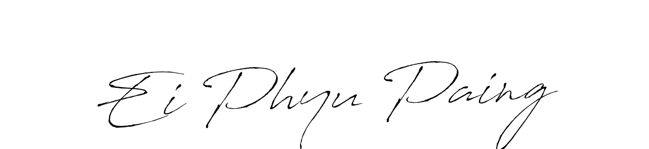 Ei Phyu Paing stylish signature style. Best Handwritten Sign (Antro_Vectra) for my name. Handwritten Signature Collection Ideas for my name Ei Phyu Paing. Ei Phyu Paing signature style 6 images and pictures png