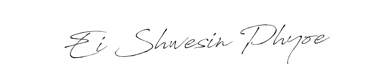Use a signature maker to create a handwritten signature online. With this signature software, you can design (Antro_Vectra) your own signature for name Ei Shwesin Phyoe. Ei Shwesin Phyoe signature style 6 images and pictures png