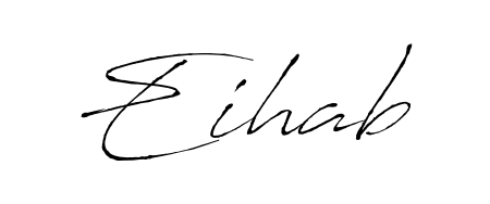 Designed for modern professionals: Eihab name signature crafted with Antro_Vectra script. Ready for digital PDF workflows. Eihab signature style 6 images and pictures png