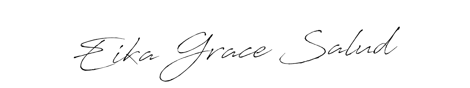 if you are searching for the best signature style for your name Eika Grace Salud. so please give up your signature search. here we have designed multiple signature styles  using Antro_Vectra. Eika Grace Salud signature style 6 images and pictures png