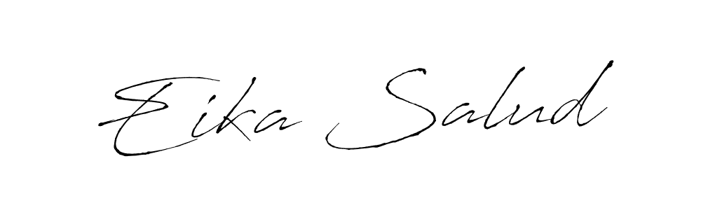 The best way (Antro_Vectra) to make a short signature is to pick only two or three words in your name. The name Eika Salud include a total of six letters. For converting this name. Eika Salud signature style 6 images and pictures png
